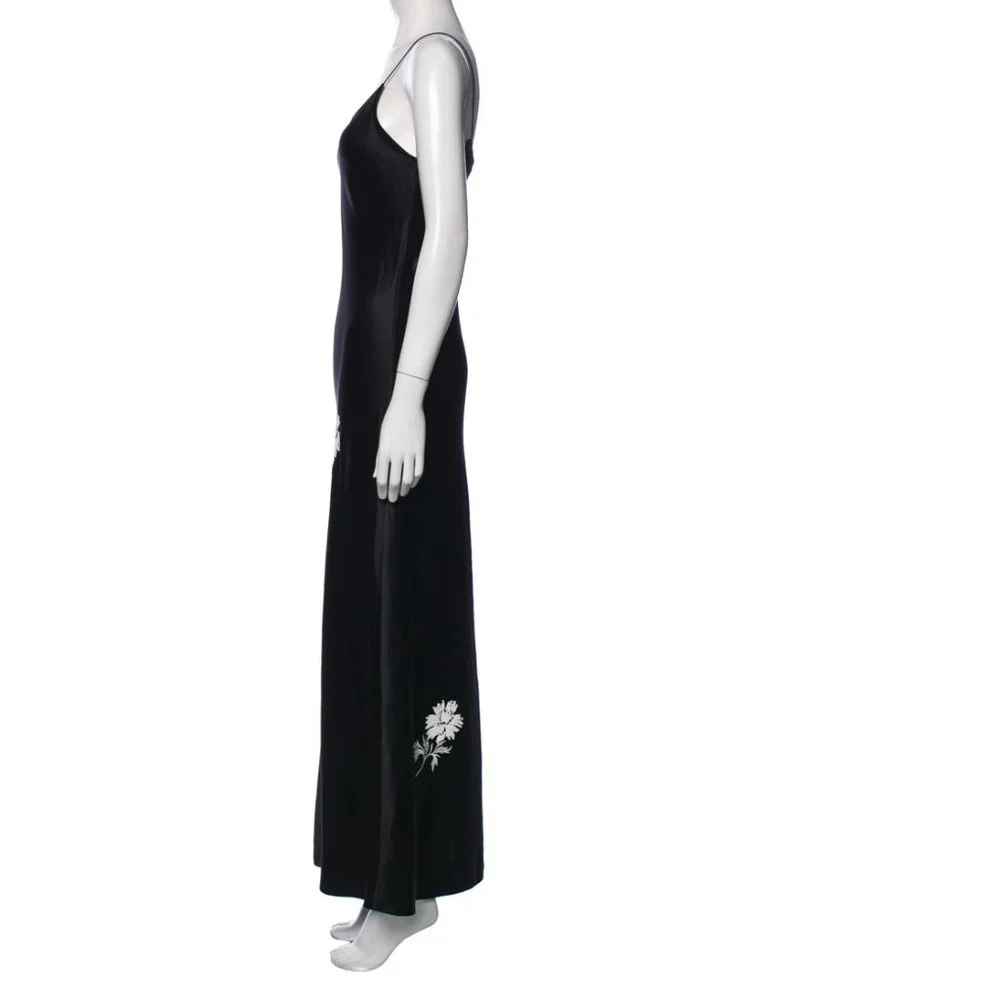 Tory Burch Satin Embroidered Slip Dress Tory Burch size 2 regular fits 4-6